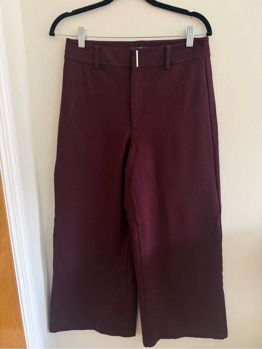 PAIGE Wide Leg Pants in Deep Burgundy
